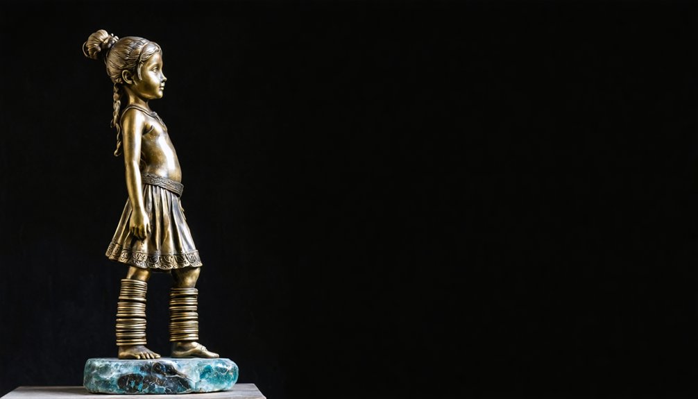 bronze jewelry and posture