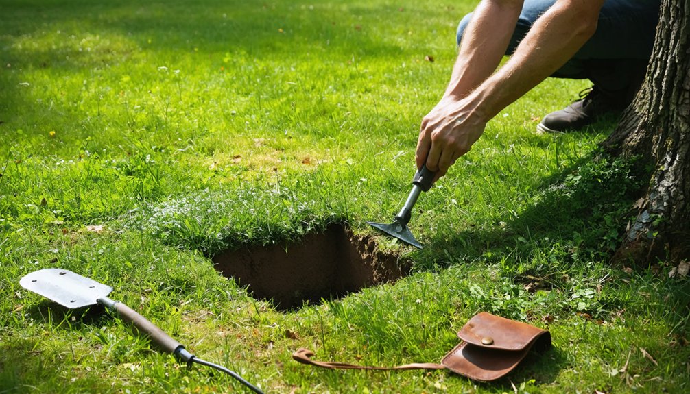 careful digging and refilling
