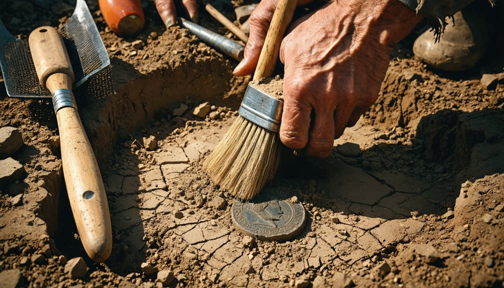 careful precise target excavation