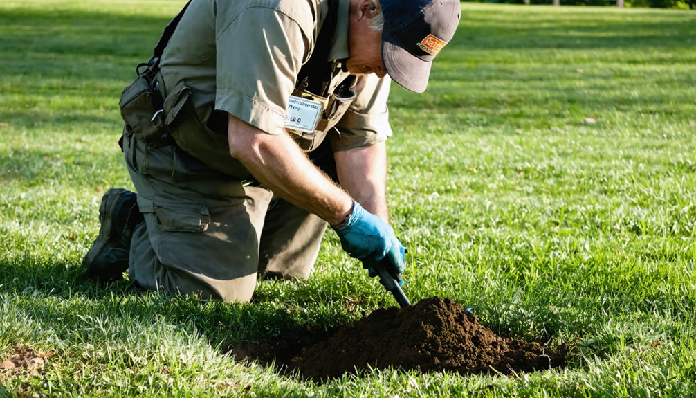 fill holes carefully restore ground