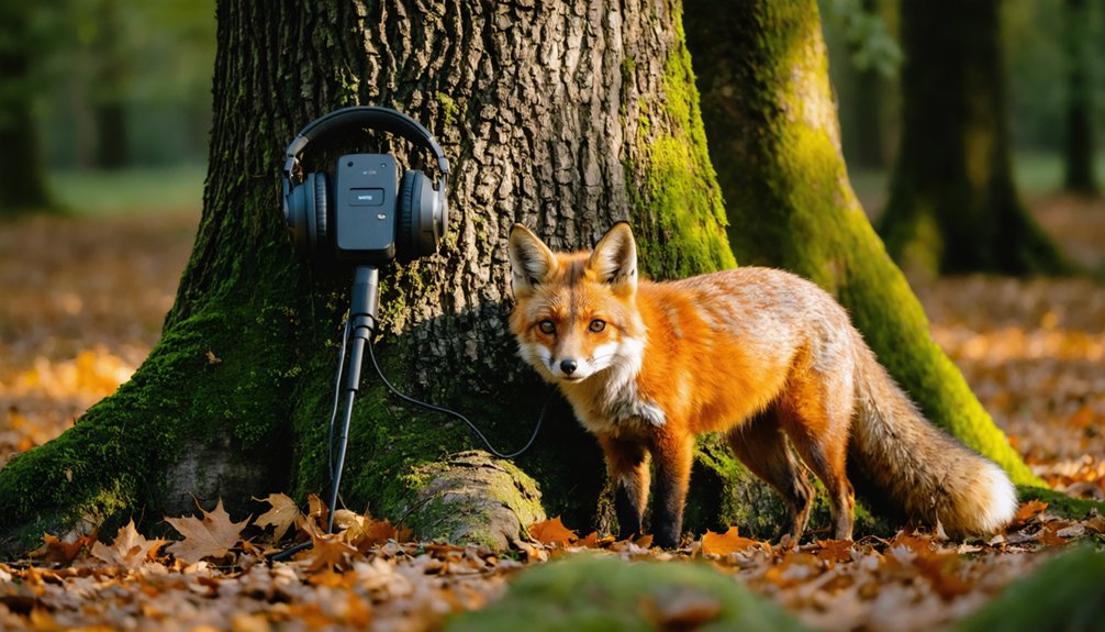 metal detecting forest wildlife