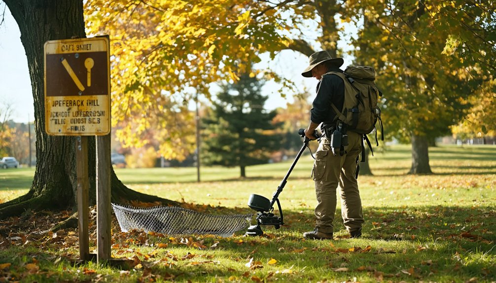 metal detecting permit rules
