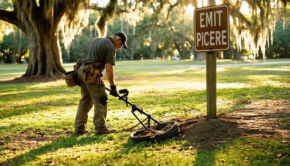 metal detecting regulations lexington
