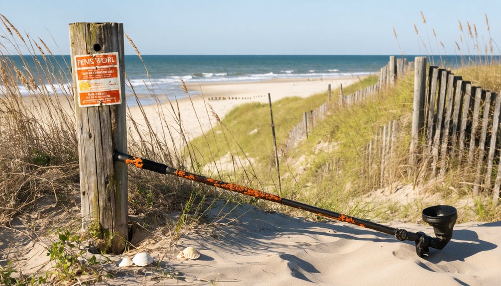 metal detecting regulations north carolina