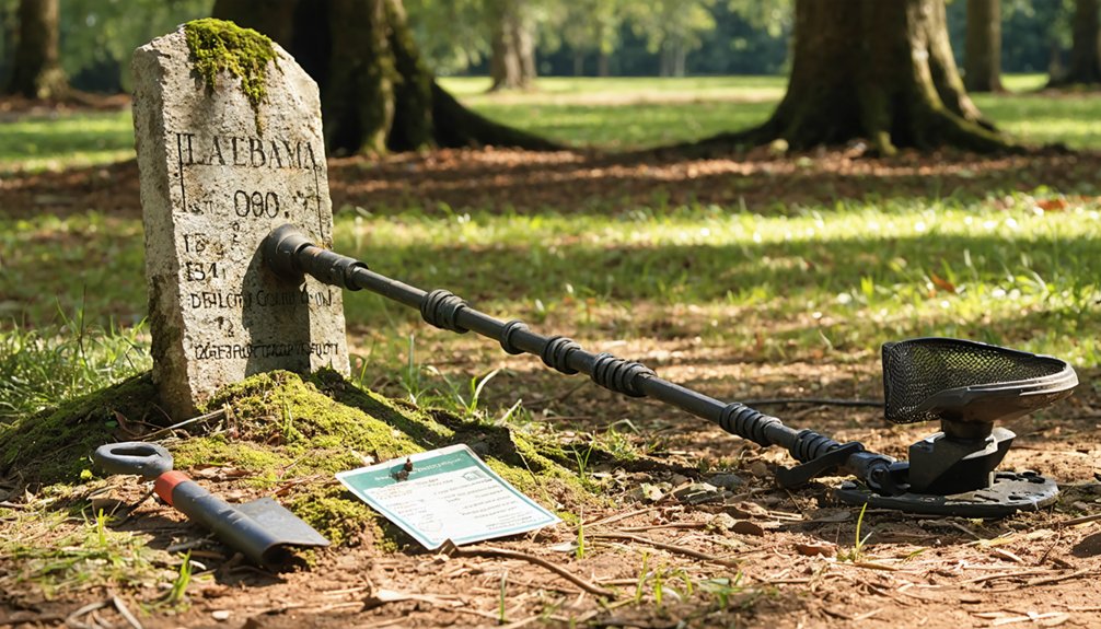 metal detecting rules alabama