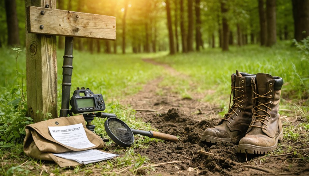 metal detecting rules franklin