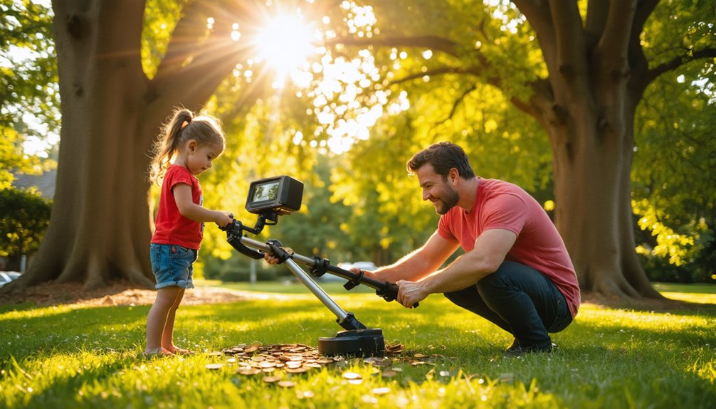 metal detecting with children