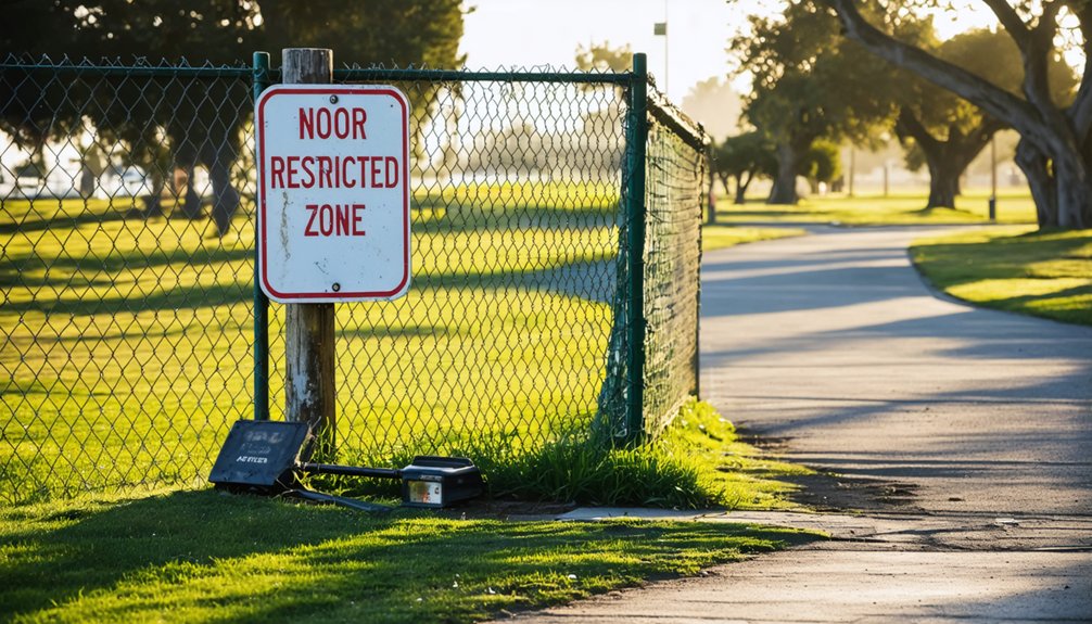 off limits detection zones identified