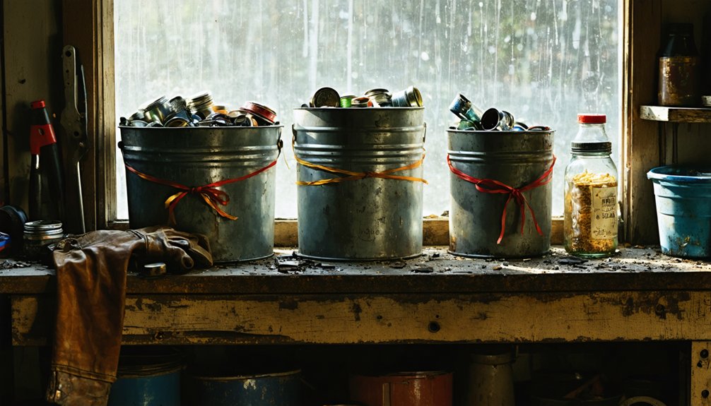 organized containers with labels