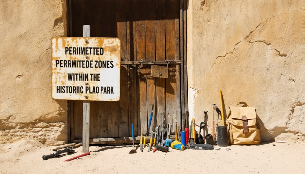 permitted equipment only no digging