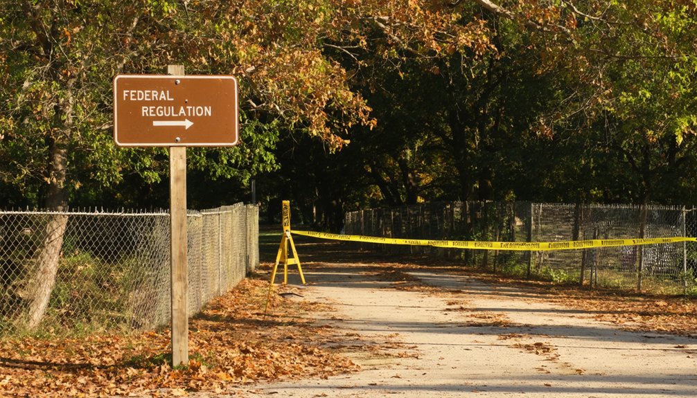 prohibited at federal sites