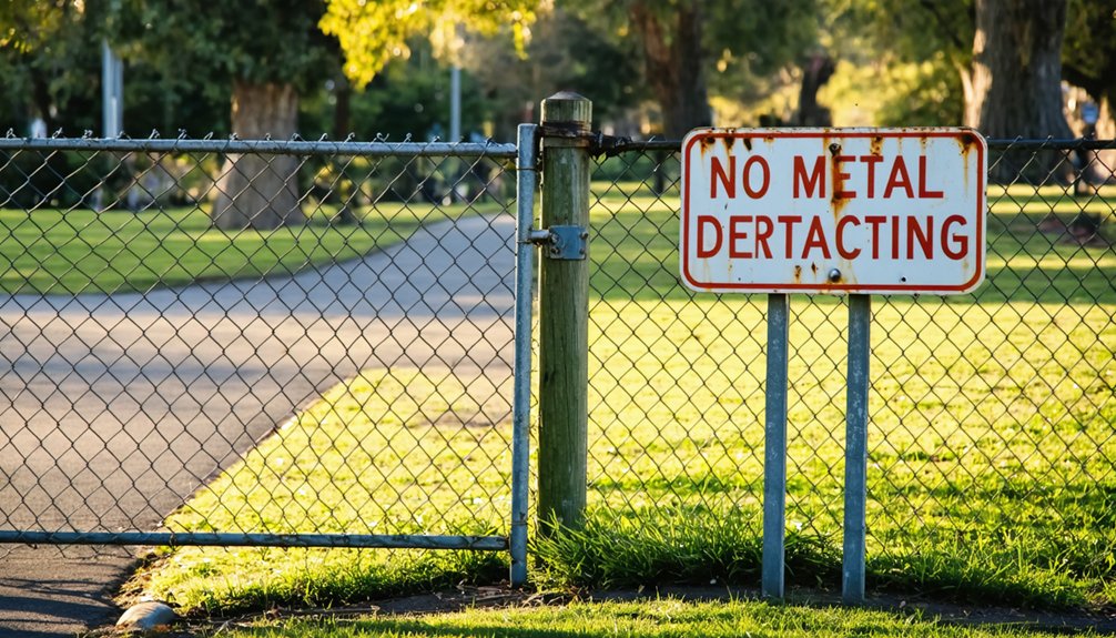 prohibited detection areas identified