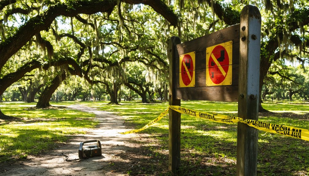 prohibited detection areas restrictions