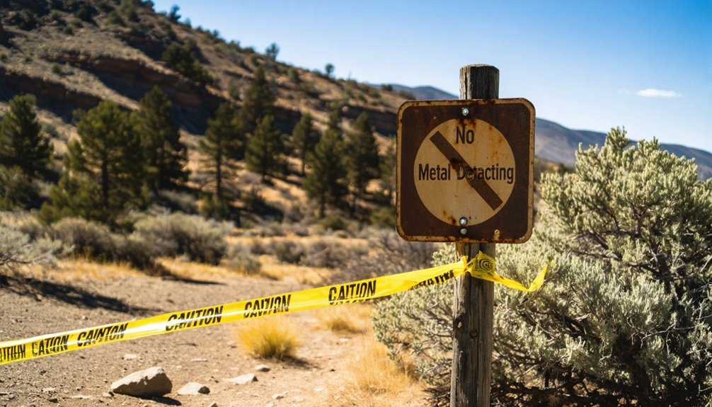 restricted areas for metal detecting
