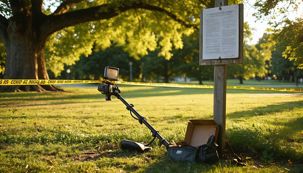 restricted beach detecting hours