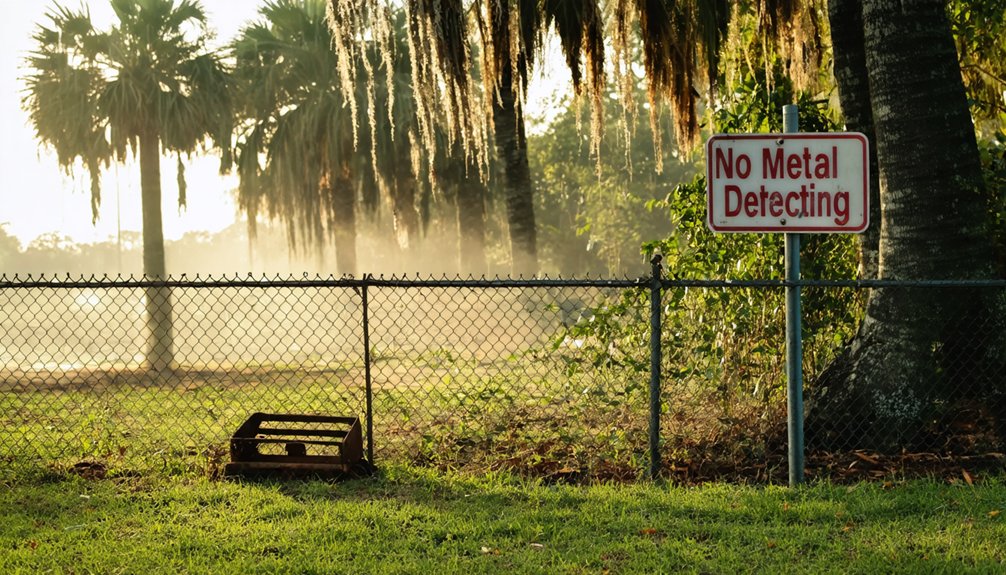 restricted metal detecting areas