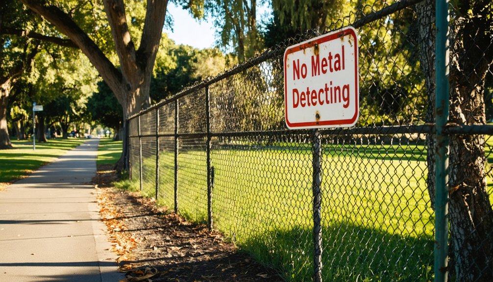 restricted metal detecting zones