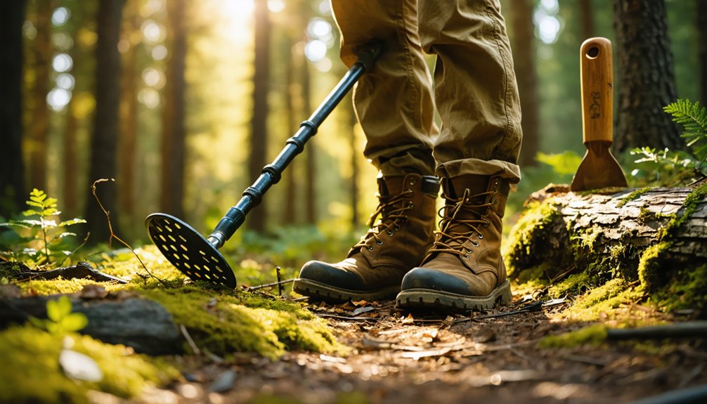 searching for treasures outdoors