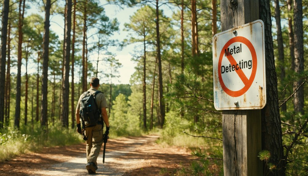 state parks prohibit metal detecting