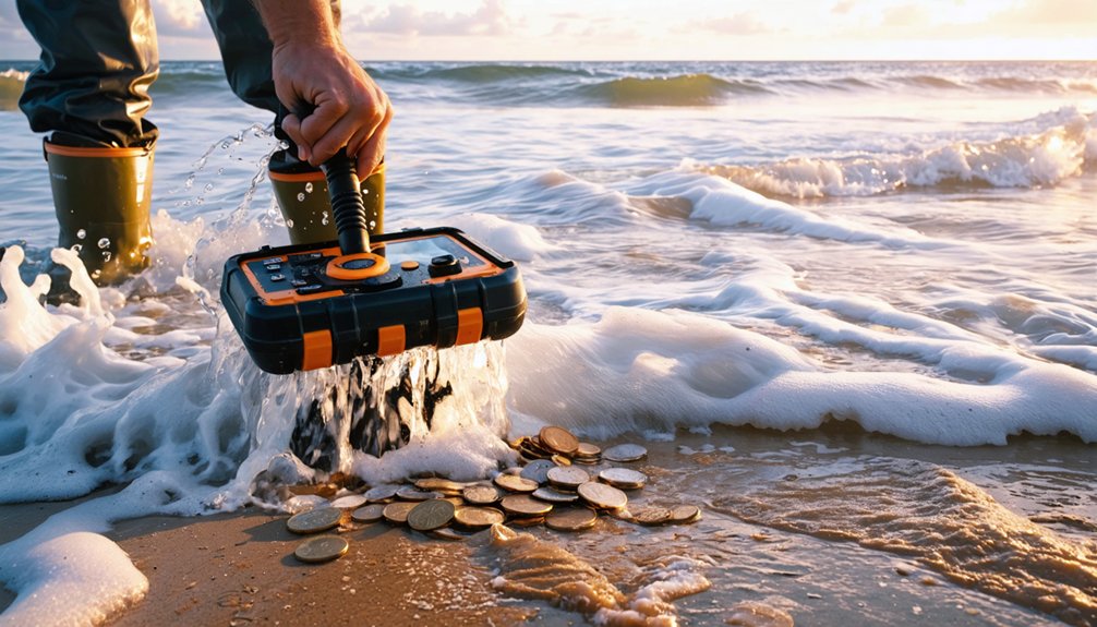 waterproof beach metal detector