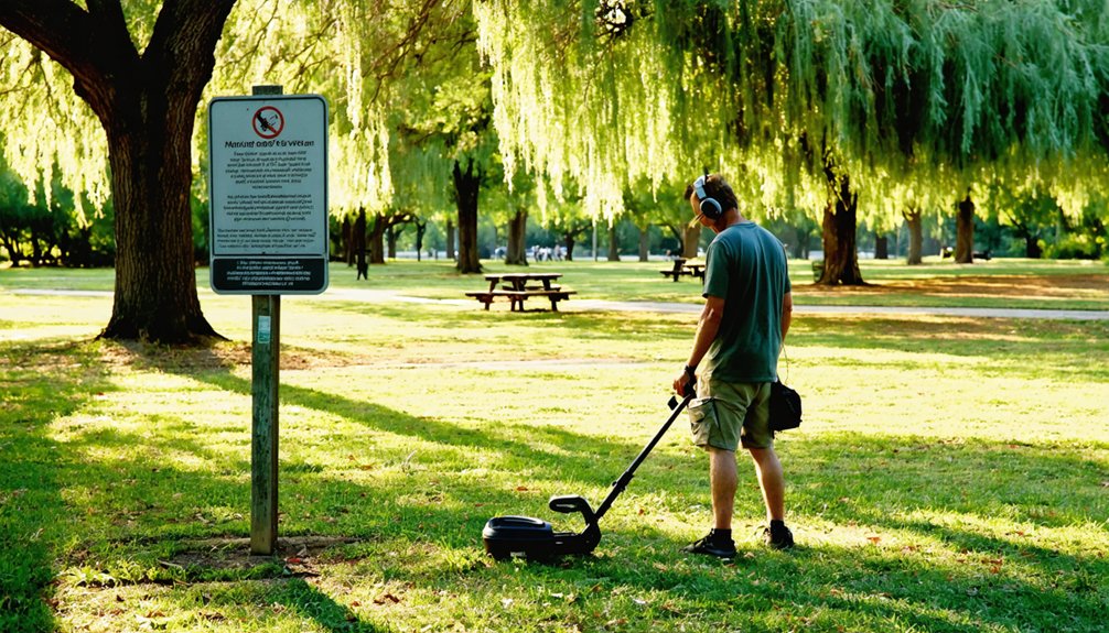 willow park metal detecting regulations